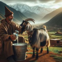 Lait frais de chèvre naturel