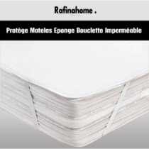 Protège-matelas en éponge bouclette imperméable.
