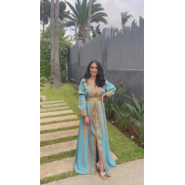 Caftan Bleu ciel 2 pièces