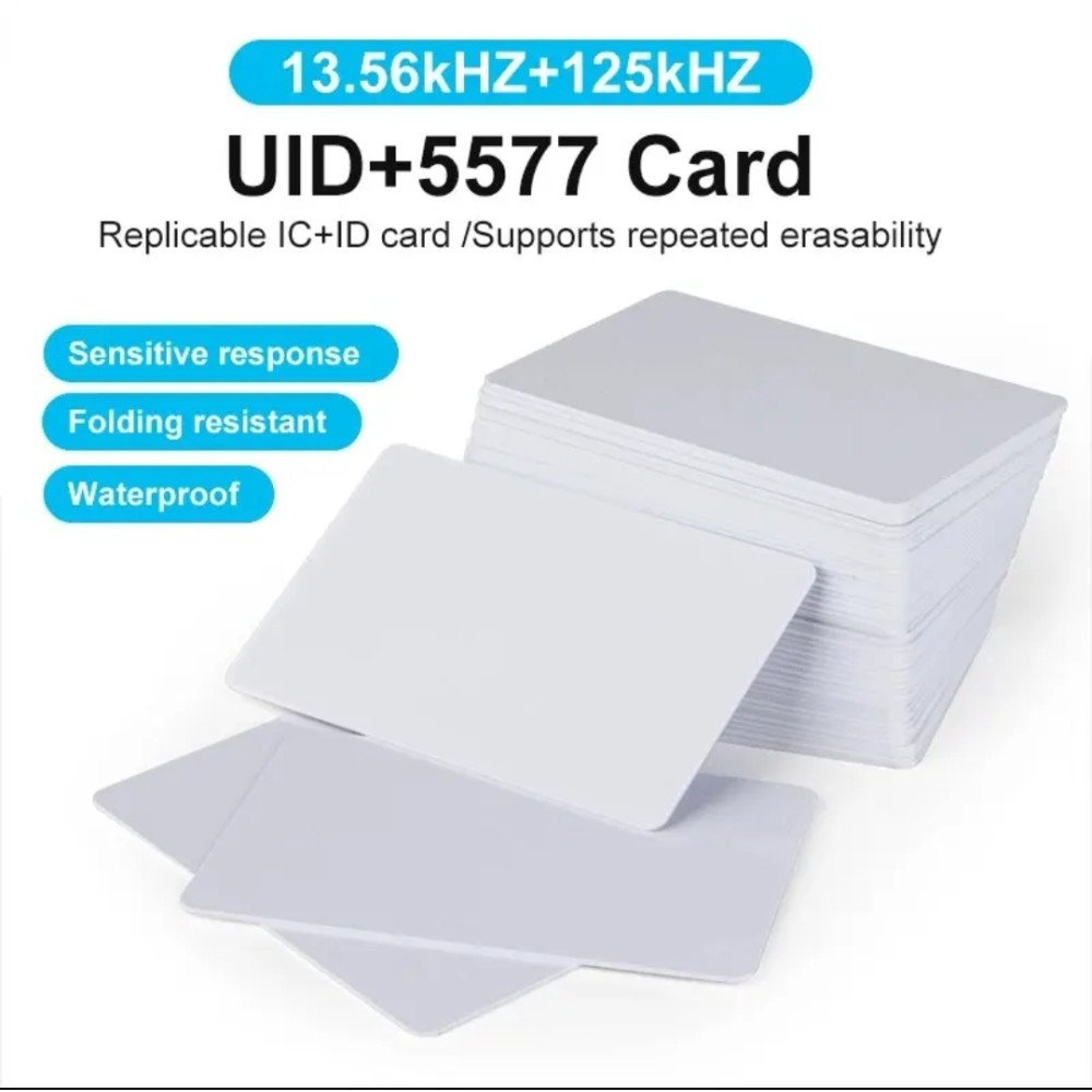 Cartes blanches réinscriptibles RFID