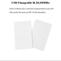 Cartes blanches réinscriptibles RFID