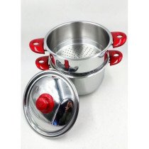 Couscoussier INOX 10 Litres, Couvercle en Inox, Marmite de Couscous 3 en 1