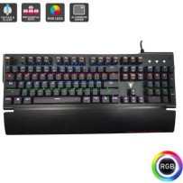 Jedel Clavier Gamer mécanique KL 88 RGB, switchs bleus, repose-poignet