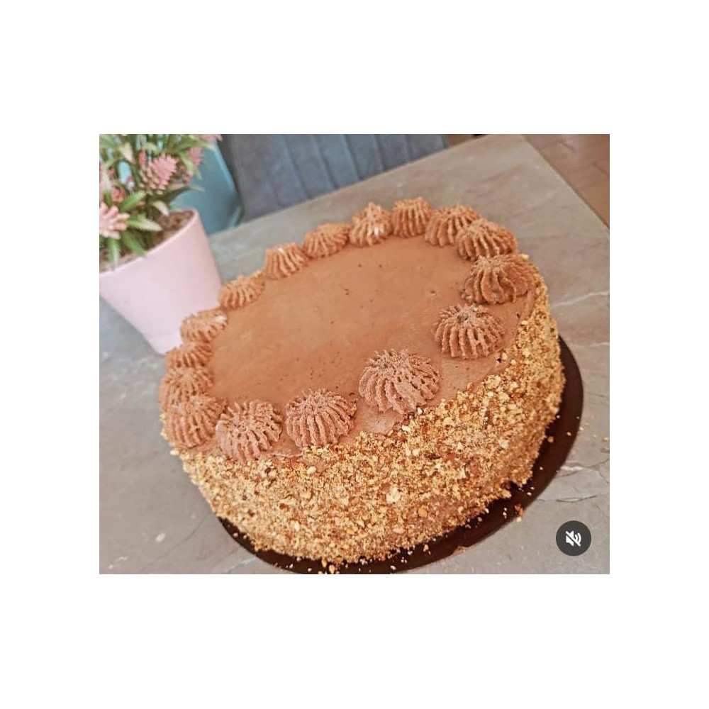 Gâteaux Caramel , Chocolat , Citron, Mousse chocolat,  Amandes torréfiées et concassées